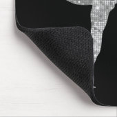 姿カスタムスケートで滑る氷スケートで滑る銀きらめく マウスパッド (コーナー)