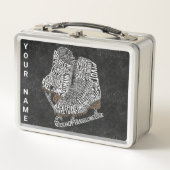 姿カスタムスケートで滑る氷スケートで滑る メタルランチボックス (正面)