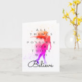 姿カスタムスケートで滑る誕生日ギフトカ空白のード カード (黄色い花)