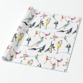 姿カラフルスケートで滑るアイススケーターinモーション ラッピングペーパー (アンロールド)