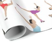 姿カラフルスケートで滑るアイススケーターinモーション ラッピングペーパー (ロールコーナー)