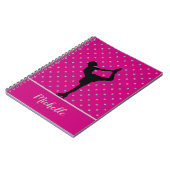 姿スケパーソナライズされたーター&スターズパターンピンク ノートブック (左側)