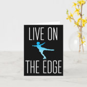 姿スケーターギフトアイススケートで滑るスケートギフト カード (黄色い花)