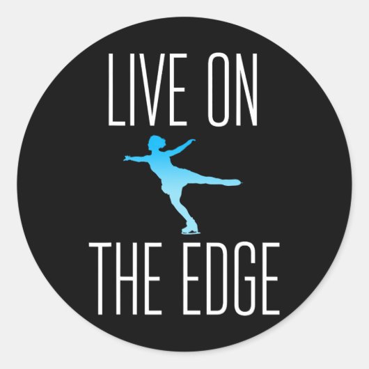 姿スケーターギフトアイススケートで滑るスケートギフト ラウンドシール (正面)