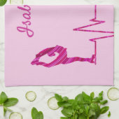 姿スケータータオルブレードハートビートピンクスワール キッチンタオル (折り畳み)