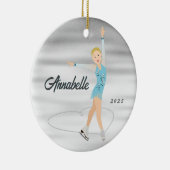 姿スケーターブロンデインアクア セラミックオーナメント (右)