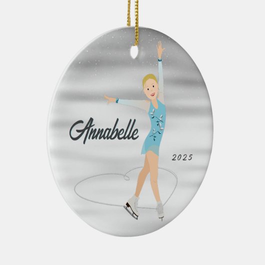 姿スケーターブロンデインアクア セラミックオーナメント (右)