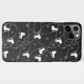 姿スケーツスケートで滑るオンダークグレー iPhoneケース (裏面横)