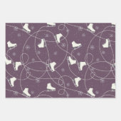 姿スケーツスケートで滑る3色 ラッピングペーパーシート (正面)