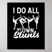 姿スケートで滑るかわいいおもしろいアイススケーター ポスター (正面)