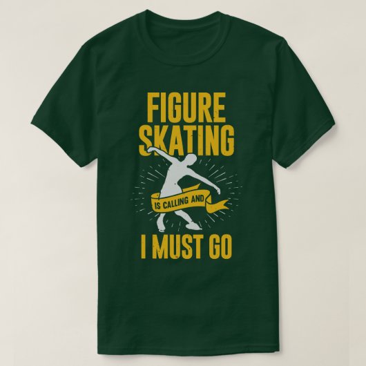 姿スケートで滑るが電話してきて行かねばならない Tシャツ (デザイン正面)