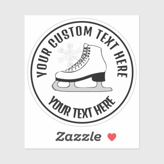 姿スケートで滑るアイススケートアイコンカスタムビニールステッカー シール (シート)