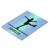 姿スケートで滑るガールスパークル名前をカスタムする ノートブック (左側)