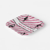 姿スケートで滑るガールペパーミントスプリンクルピンク ペーパープレート (傾斜あり)