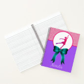 姿スケートで滑るグリッター及びボウノートブック ノートブック (内部)