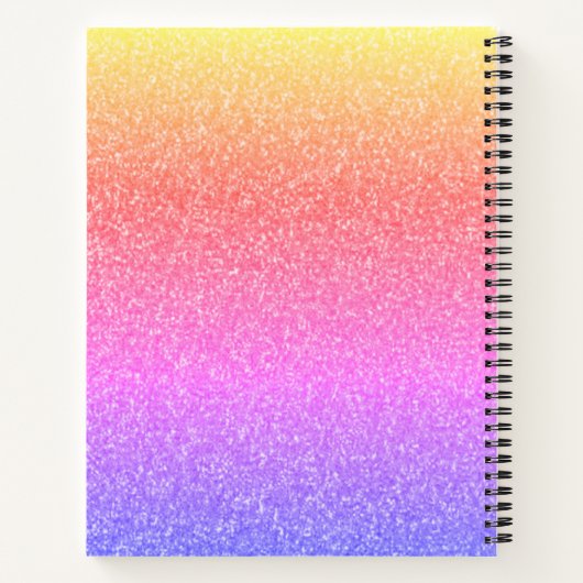 姿スケートで滑るグリッター及びボウノートブック ノートブック (裏面)