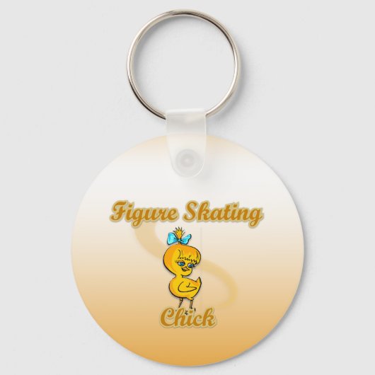 姿スケートで滑るシック キーホルダー (正面)
