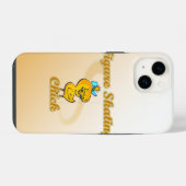 姿スケートで滑るシック iPhoneケース (裏面横)