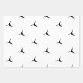 姿スケートで滑るシルエットラップ紙セット3 ラッピングペーパーシート (正面2)