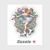 姿スケートで滑るシール シール (シート)