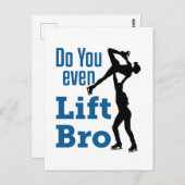 姿スケートで滑るスケーターのペアもリフトBro ポストカード (正面/裏面)