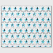 姿スケートで滑るスーパースター ラッピングペーパー (フラット)