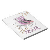 姿スケートで滑るソフトピンク ノートパッド (アングル)