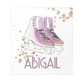 姿スケートで滑るソフトピンク ノートパッド