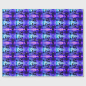 姿スケートで滑るタイポグラフィラッピング紙(名前あり) ラッピングペーパー (フラット)