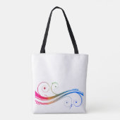 姿スケートで滑るトートバッグとスワカラフルール トートバッグ (裏面)