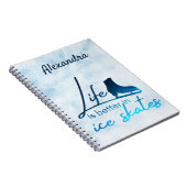 姿スケートで滑るノートブックのライフスケートブルー ノートブック (右側)