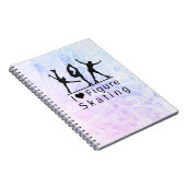 姿スケートで滑るノートブック – ピンクからブルー ノートブック (右側)