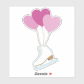 姿スケートで滑るハッピーバースデーバルーン シール (シート)