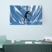 姿スケートで滑るバナーお名前！ 横断幕 (トレードショー)