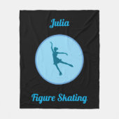 姿スケートで滑るパーソナライズされたフリースブランケット フリースブランケット (正面)