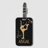 「姿スケートで滑るパーソナライズされた」 ラゲッジタグ (正面縦)