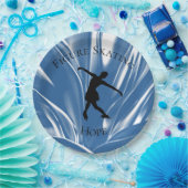 姿スケートで滑るパーティー紙プレート（名前あり） ペーパープレート (パーティー)