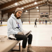 姿スケートで滑るフード付きスウェットシャツ パーカ