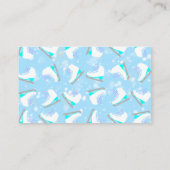 姿スケートで滑るブルー 名刺 (裏面)