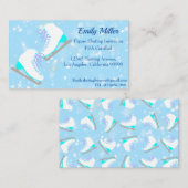 姿スケートで滑るブルー 名刺 (正面/裏面)