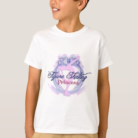姿スケートで滑るプリンセス Tシャツ (正面)