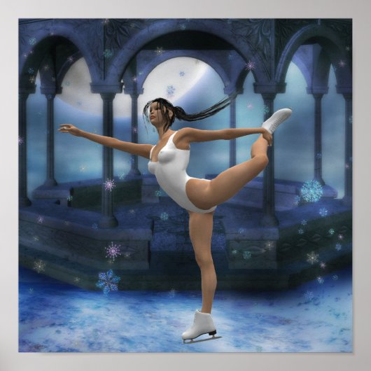 姿スケートで滑るポスター ポスター (正面)