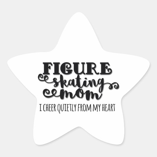 姿スケートで滑るママギフトウェア 星シール (正面)