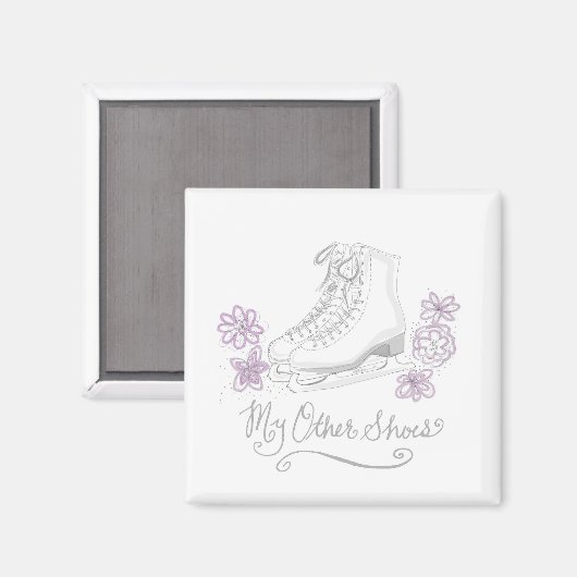 姿スケートで滑る冷蔵庫用マグネット マグネット (正面/裏面)