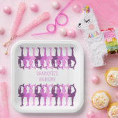 姿スケートで滑る同期化群パーソナライズされた ペーパープレート (パーティー)