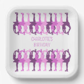 姿スケートで滑る同期化群パーソナライズされた ペーパープレート (正面)