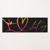 姿スケートで滑る名前をカスタムするヨガマット ヨガマット (正面(横))