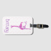 姿スケートで滑る名前をカスタムするラゲージタグ ラゲッジタグ (正面横)