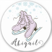 姿スケートで滑る名前をカスタムするヴィニル シール (正面)