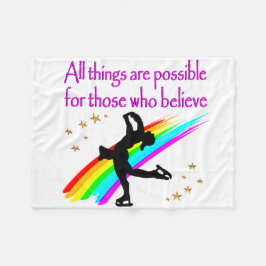 姿スケートで滑る夢 フリースブランケット